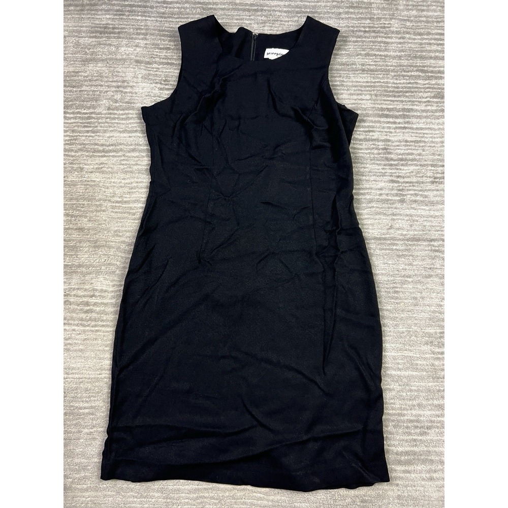 Vintage Perceptions by Irene B Dress Womens 14 Black Sheath Sleeveless Knee Leng